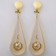 Нигерийские Свадебные африканские бусы Ювелирные наборы Мода Дубай Чистый золотой цвет длинные висячие серьги костюм дизайн