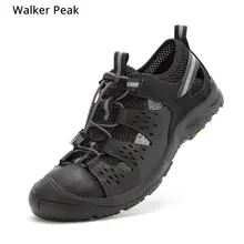 Новинка; сандалии из натуральной коровьей кожи для улицы; коллекция года; Летняя мужская обувь; Мужская дышащая повседневная обувь; прогулочные пляжные сандалии; размер 45