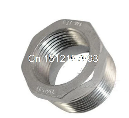 Male to Female Thread Reducer Bushing Pipe Fitting Stainless Steel SS 304 NPT 