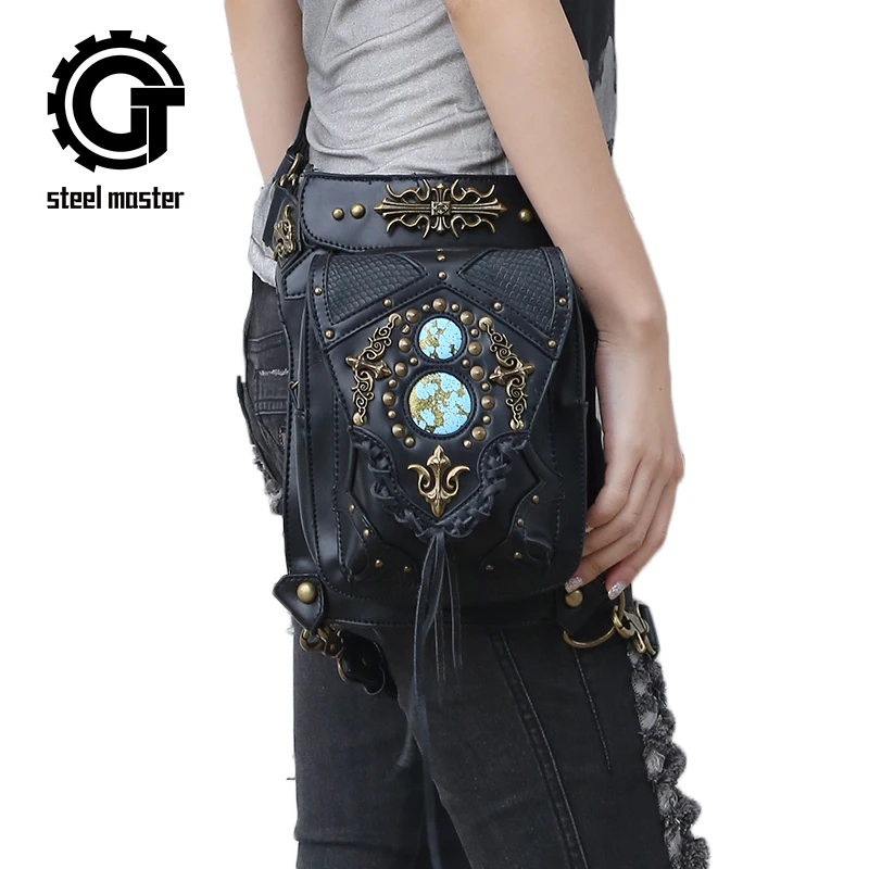 

Steelsir 2018 Gothic Retro Rock Victorian Mobile Phone Shoulder Bag Men And Women Messenger Leg Bags Fashion Travel Waist Bags