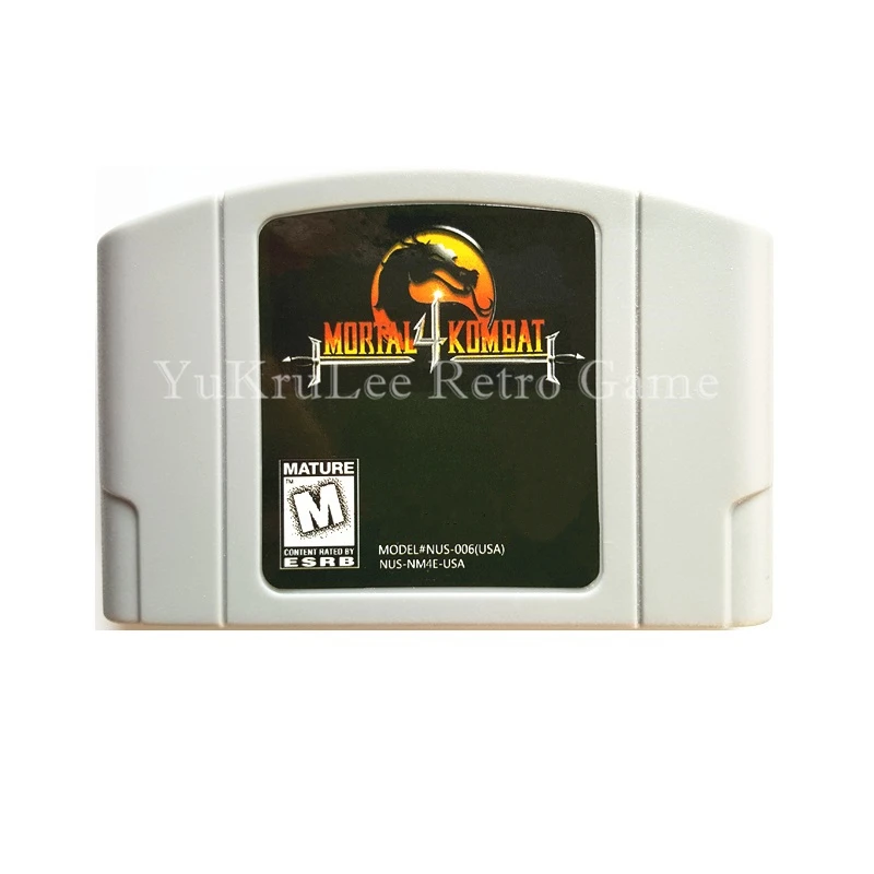 

Mortal Kombat 4 Video Game Cartridge Card for 64 Bit Family Game Console US NTSC Version English Language N08