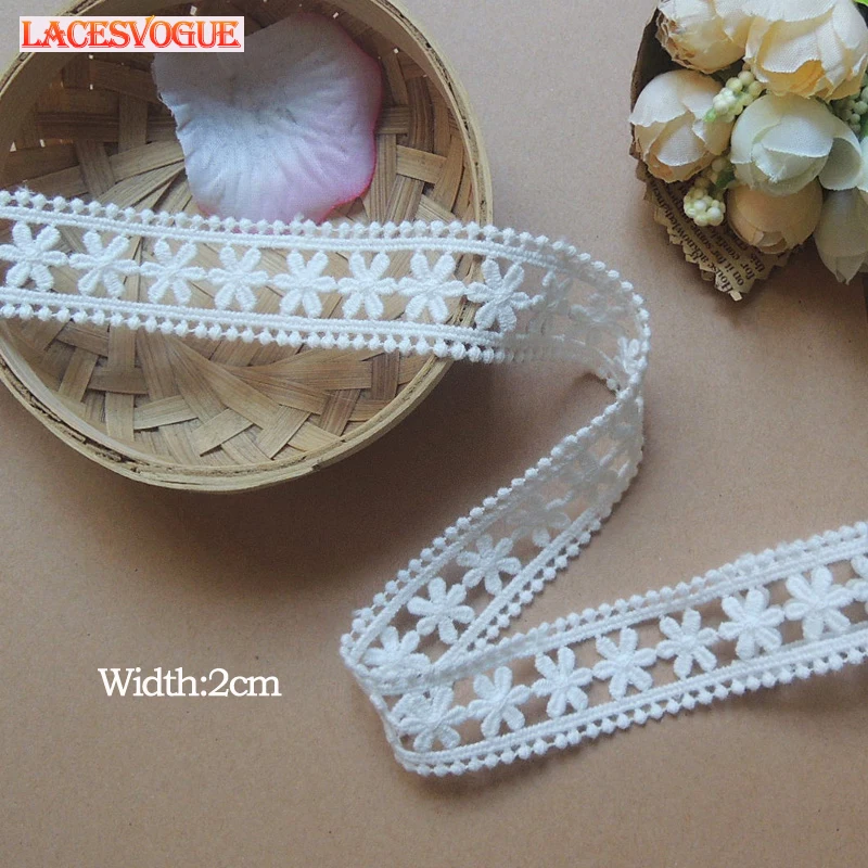 

19yards 2cm Cotton embroidery Lace trim Patchwork Needlework sewing accessories Clothes edge decoration Garment material 237