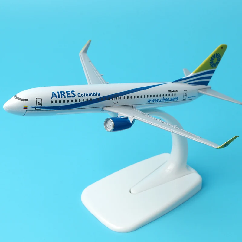 Модель самолета Колумбия Боинг 737 800 16 см модель из сплава авиационная