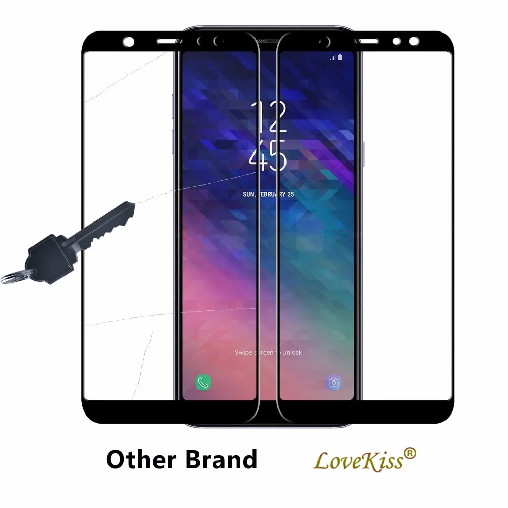 A6 A6Plus полноразмерная стеклянная пленка для Samsung Galaxy Plus + 2018 Защитная экрана 9H