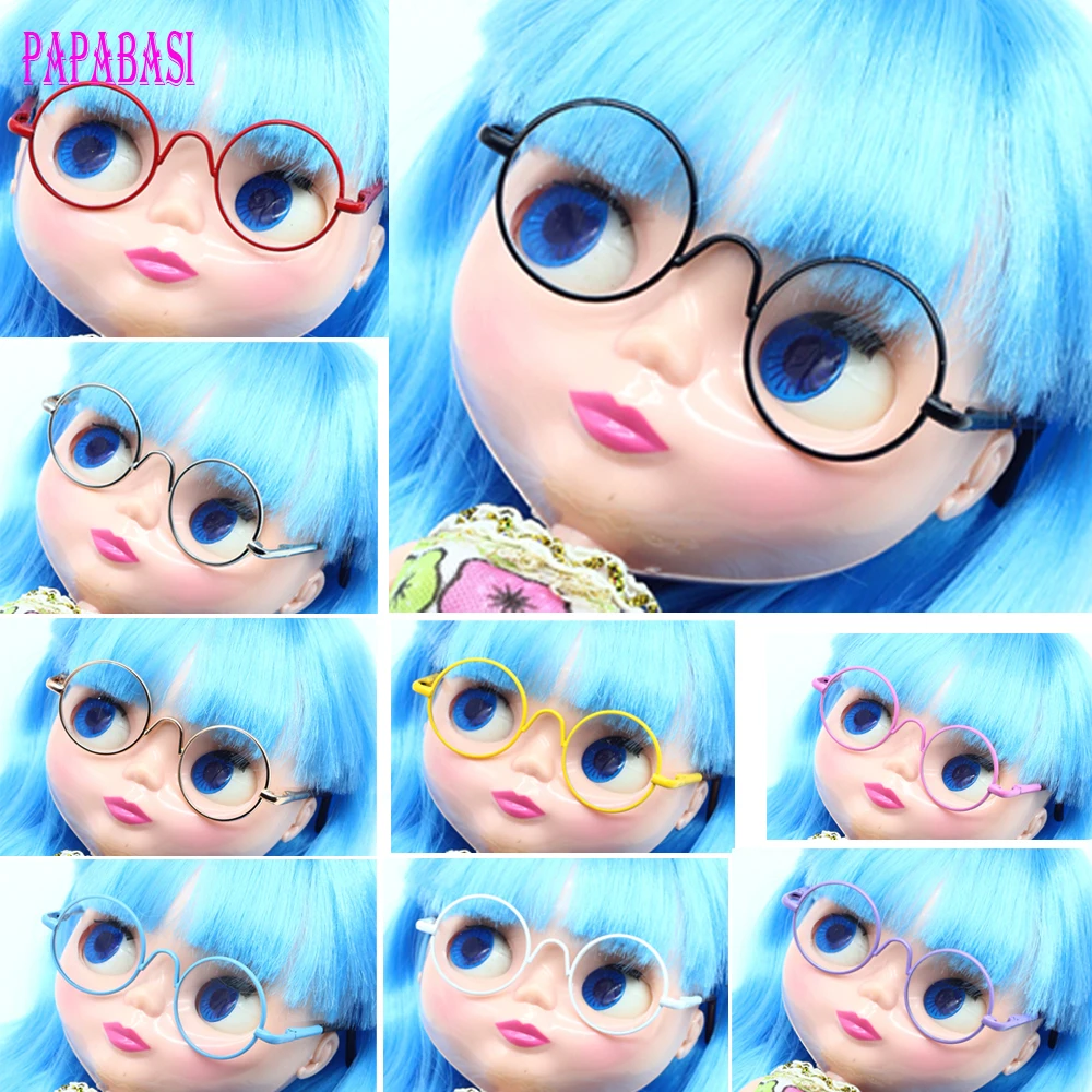 

Doll Accessories round-shaped Round glasses colorful glasses sunglasses suitable for blythe 1/6 1/3 1/4 doll