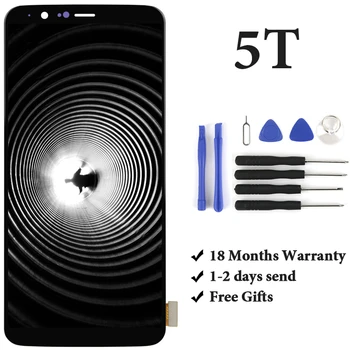 

5.5'' For OnePlus 5T LCD Touch Screen A3000 A3003 Assembly Replacement Digitizer Display Free Gifts For OnePlus 5T