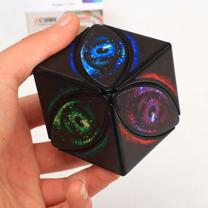 

Alien Maple Leaf Magic Eye UV Colorful printing Cube of Leaf Puzzle Magic Cube Learning Educational Twist Puzzle Children Toy