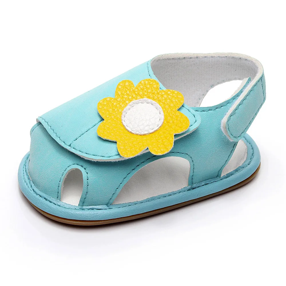 LONSANT детские сандалии сладкий цветок кожаный крючок и петля летняя обувь для девочек мальчиков мягкие сандалии Новорожденные детские
