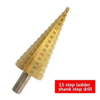 

4-32mm Pagoda Shape Metric Spiral Flute Hole Cutter HSS Steel Cone Drill Bit Set HSS Steel Step Sharpening Countersink Bit
