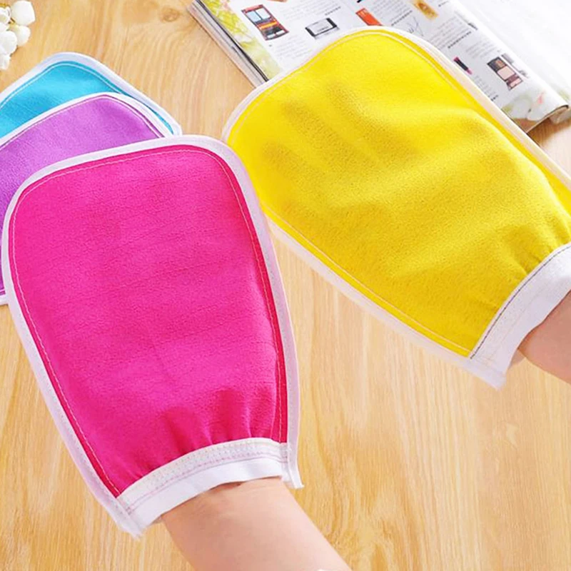 

Random Color Scrub Mitt Bath Glove Exfoliating Tan Removal Mitt Bath Brushes 1 Pcs/Lot