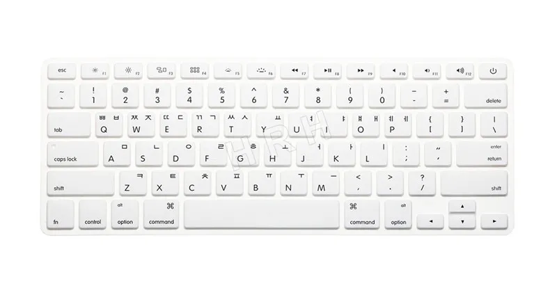 Чехол для клавиатуры в корейском и американском стиле, 5 шт., силиконовый чехол для MacBook Pro, 13, 15, 17, для Macbook Air, 13, Корейская клавиатура - Цвет: Белый