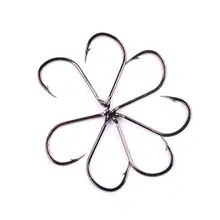 200 шт. 3#-15# ISE Нигерия рыболовный крючок Большой Рыболовный один Крючки черный Высокоуглеродистая сталь рыболовные крючки морской пресноводный спиннинг