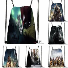 Изготовленная на заказ походная сумка на шнурке Viking Raider для мужчин и женщин, милый рюкзак для детей(черная спинка) 31x40 см#180531-01-34