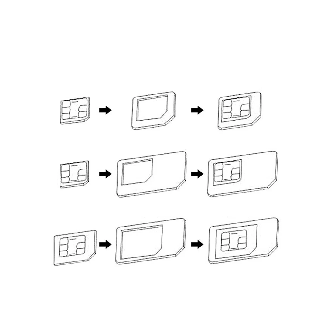 5 в 1 sim-карты адаптеров Fit + & Micro Sim + Стандартный sim-карты и инструменты для iPhone 6 6s для 7 plus Розничная коробка