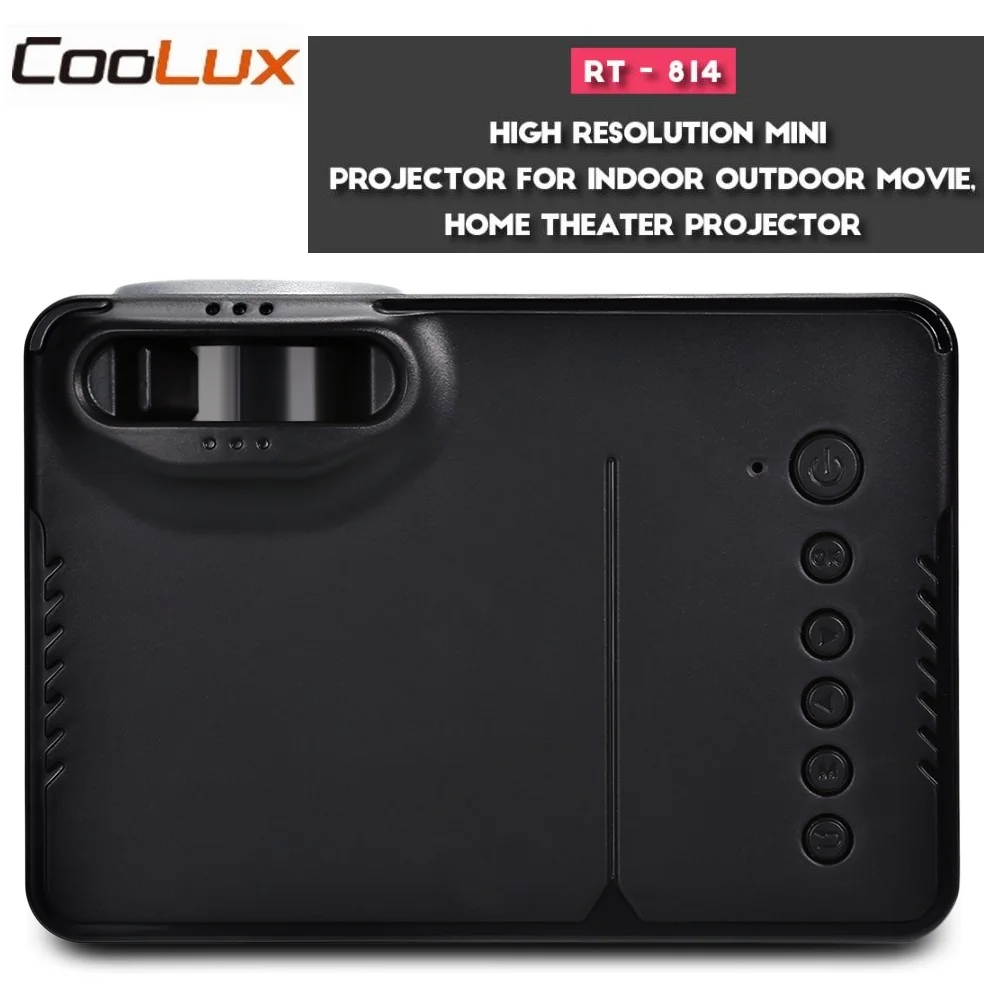 COOLUX RD 814 мини проектор 320x240 светодиодный для домашнего кинотеатра 1080 P Портативный