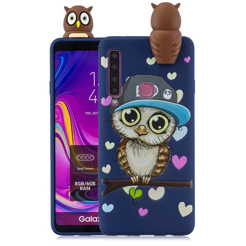 Etui для samsung A7 чехол Galaxy A9 чехол 3D, панда, единорог, силиконовые крышки для samsung Galaxy A7 A9 A8 A6 плюс A3 A5 чехол - Цвет: 1