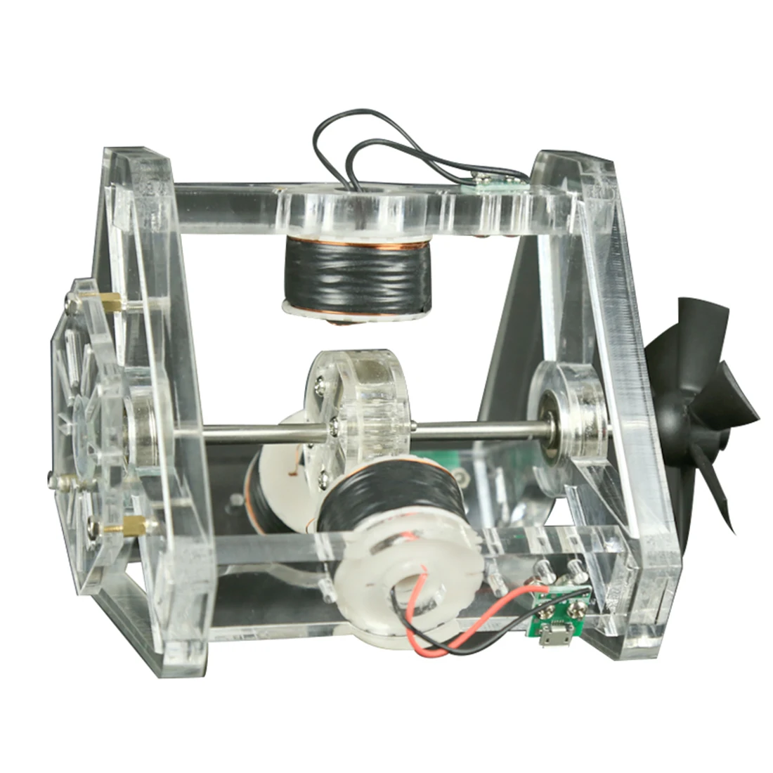 

3 Coils Fan Blade High-Speed Hall Electric Machine Motor Physical Experiment Model Educational Toy Gift For Kid Children Adult