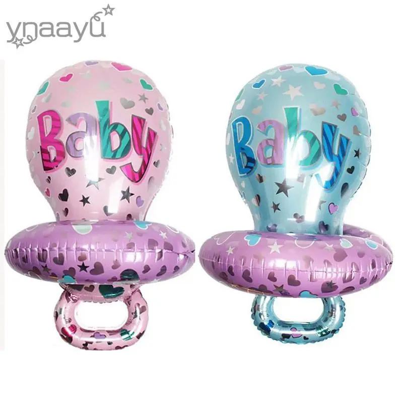 Ynaayu 1pcs Baby Pacifier Foil Balloons Large Size 86*48cm For Baby Shower Birthday Party