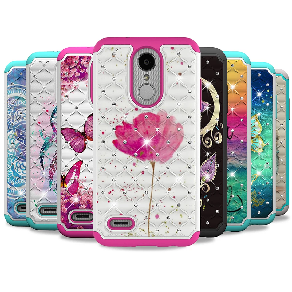 Силиконовый чехол Bling Rhineston для LG V40 G7 ThinQ Q7 Plus K8 K9 K10 K11 2018 Stylo 4 Q Stylus Q8 из ТПУ с