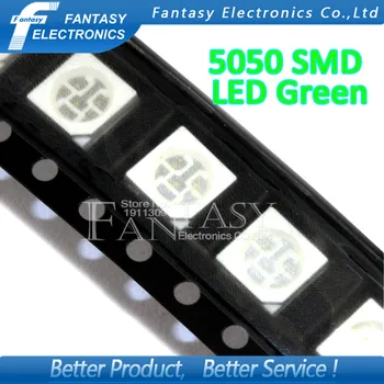 

100pcs Green 5050 SMD LED diodes light