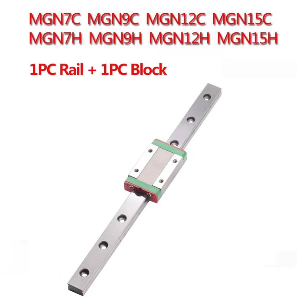 1 قطعة MGN7C MGN7H MGN9C MGN9H MGN12C MGN12H MGN15C MGN15H خطي السكك الحديدية دليل 150 مللي متر 400 مللي متر مع 1 قطعة MGN المنزلق