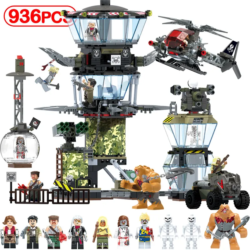 

936pcsMilitary Battlefield Command Center Compatible Legoinglys Armed Forces Biochemical Weapon Figures Building Block Kids Sets