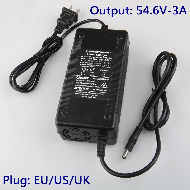 54.6V 3A Battery Charger For 13S 48V Li-ion Battery electric bike lithium battery Charger High quality Strong heat dissipation 54.6V 3A Battery Charger For 13S 48V Li-ion Battery electric bike lithium battery Charger High quality Strong heat dissipation