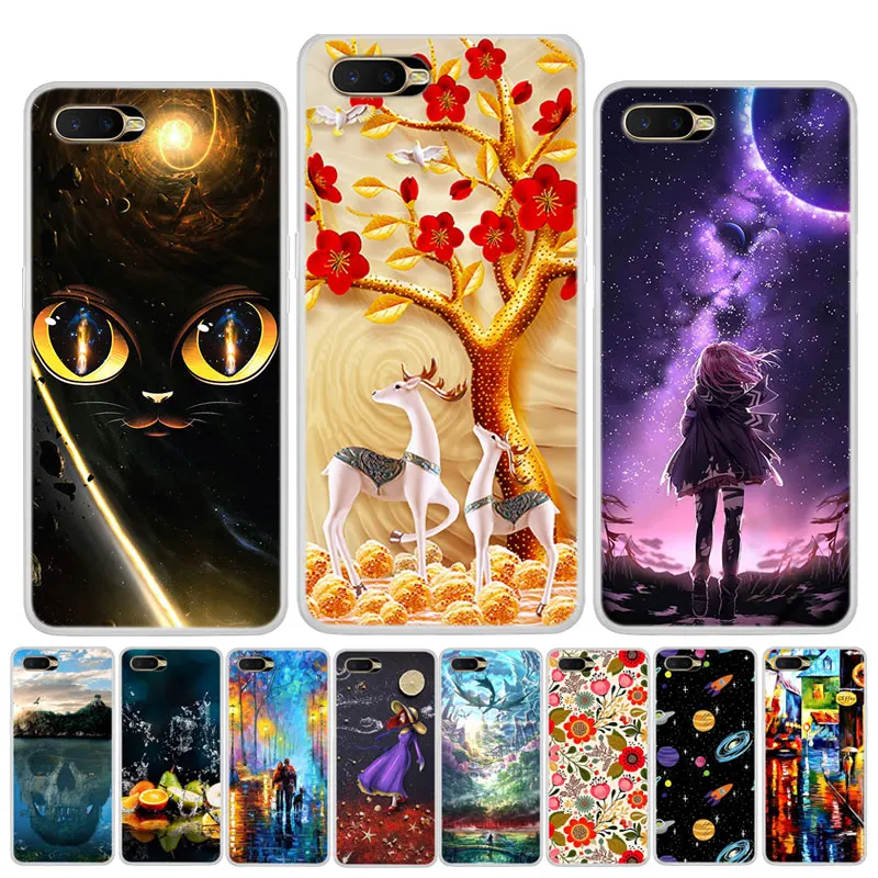 

Fundas For OPPO RX17 Neo Case Soft Silicone Cartoon TPU Phone Case For OPPO RX17 Neo AX7 Pro CPH1893 Back Cover K1 R15X Coque