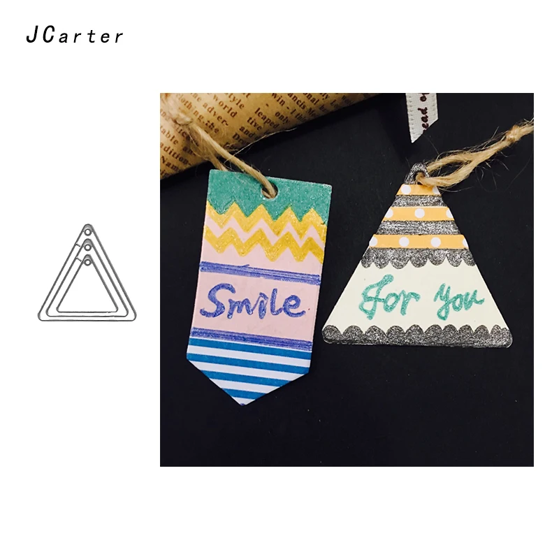 

JC 2019 Metal Cutting Dies Craft Cut Die Stencil Small Triangular Shape Frame Card Scrapbook DIY Handmade Album Paper Decor Dies