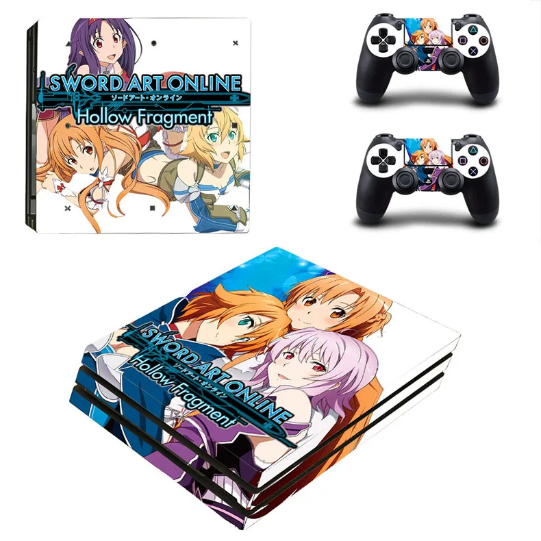 SAO PS4 Pro Skin PS 4 Pro наклейки Pegatinas Vinilo Sword Art онлайн скины для игровой консоли 4 Pro и двух контроллеров - Цвет: YSP4P-2081