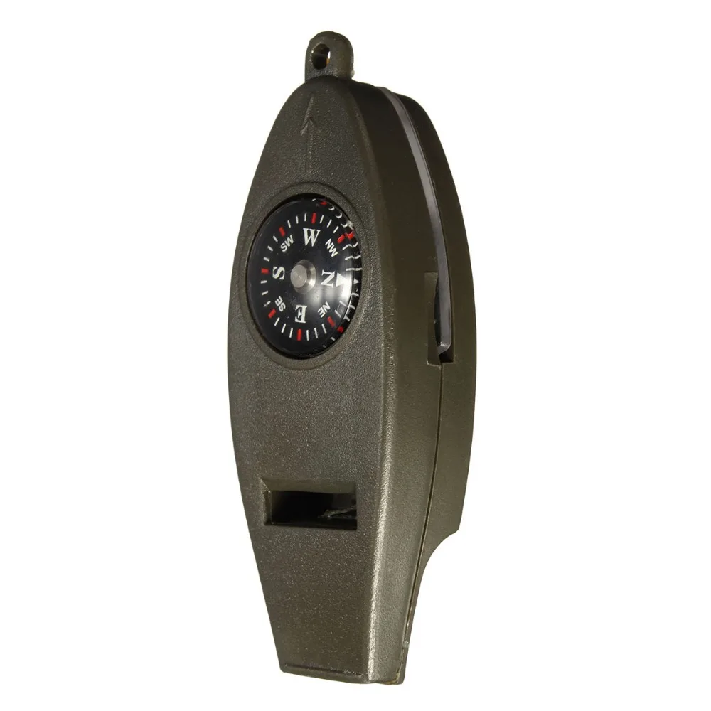 1 шт. 4 в 1 Мини термометр свистки для Компасы Лупа выживания туристический отдых emrgency Whistles