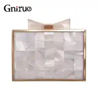 Luxury Design Mini Shell Transparent Bow Tie Acrylic Evening Bag Fashion Women Shoulder Crossbody Party Handbag And Wallet