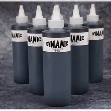 1 бутылка черный Перманентный бренд Dynamic, краска для татуировок миниатюрный боди арт 250 мл тату чернила подкладка и тени 8 унций Набор Татуировок