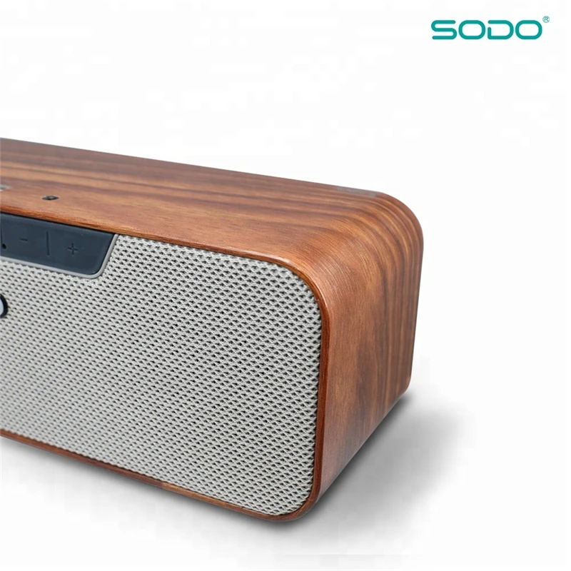 Bluetooth Колонка SODO L4 с деревянным рисунком V4.2 10 Вт улучшенная басовая карта FMTF MP3 MP4