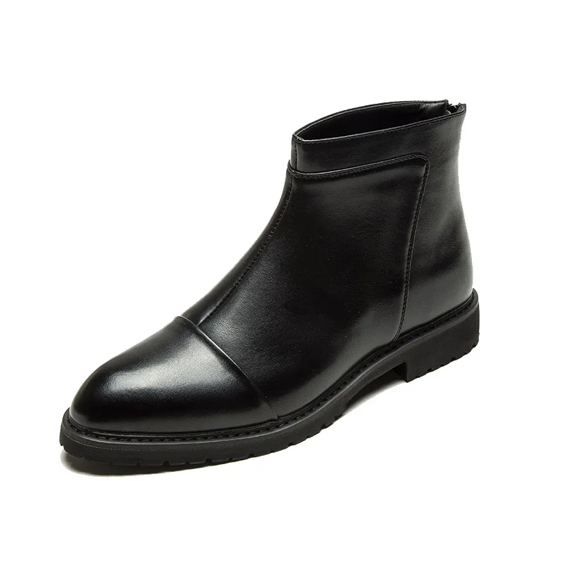 

Winter Chelsea Boots Men's Short Boots England High To Help Shoes In The Sleeve To Help Men's Martin Boots Wild Tide Boots