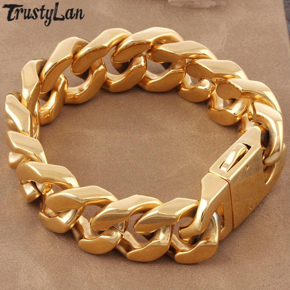 Jewellery Heavy Mens Size of Bracelet Gold-Plated Link Design Real Gold  Looking for Boys at Rs 30 | Mumbai | ID: 21293605962