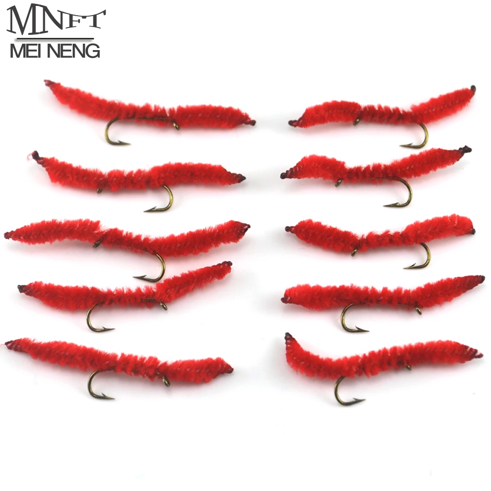 

MNFT Wholesale 100Pcs/Bag [#10] Red Colours San Juan Worms Nymphs Fly Flies Fishing