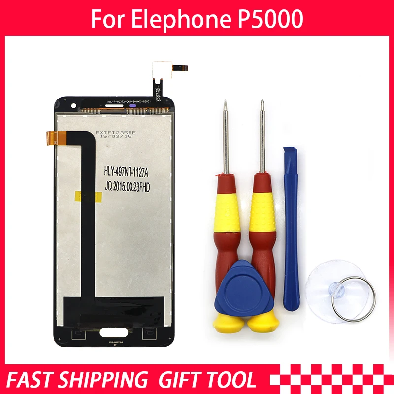

Brand new original touch screen LCD screen for Elephone P5000 replacement parts + removal tool + 3M adhesive