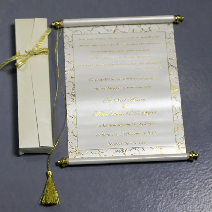 100 шт Персонализированные Свадебные Пригласительные открытки с коробкой, Свиток день рождения пригласительные открытки с печатью, бумажные приглашения