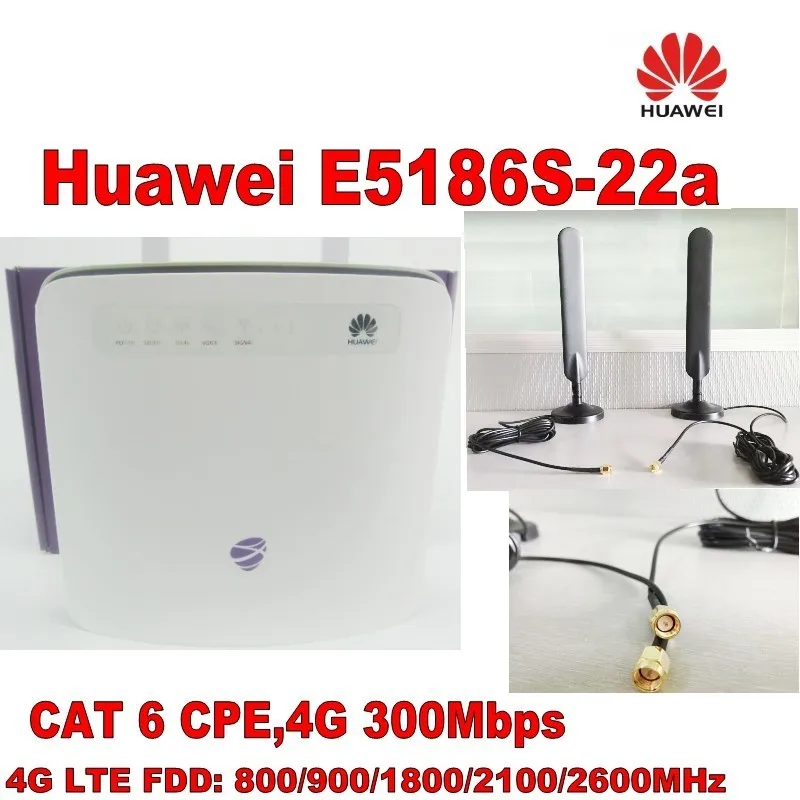 Unlocked E5186s-22a LTE CPE Cat6 4G Gateway 300Mbps WIFI Wireless Router Hotspot 