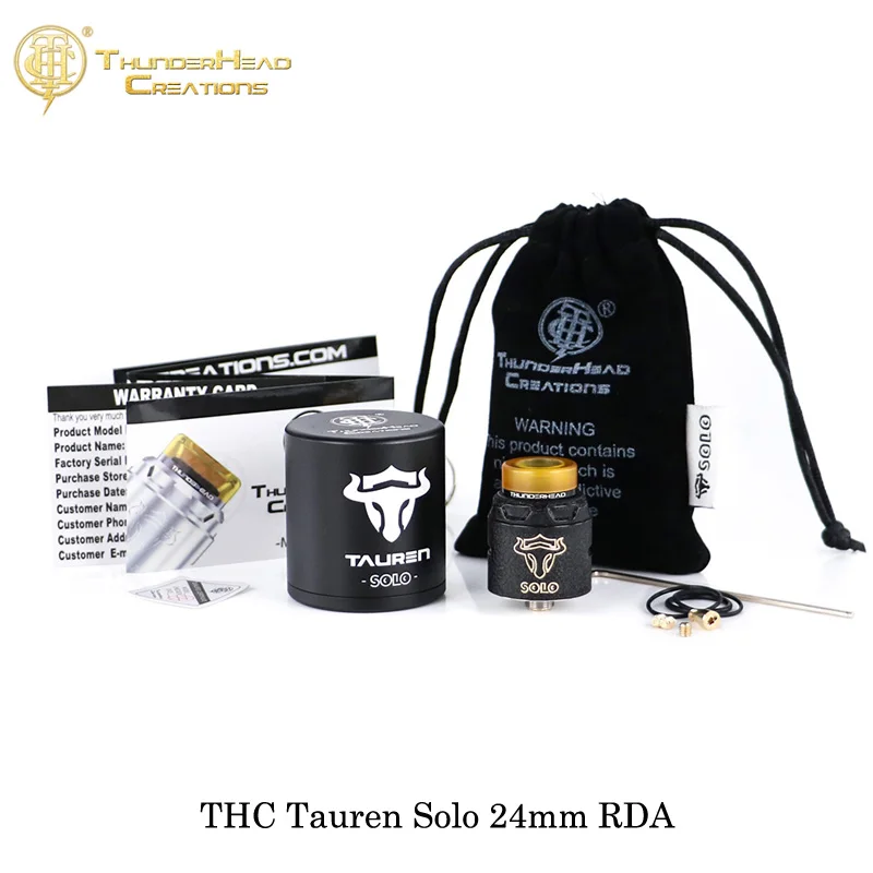 Электронные сигареты ThunderHead Creations THC Таурен Solo 24 мм RDA 2 мл емкость одна катушка Vape