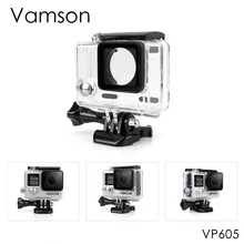 Vamson for Go Pro Accessories Waterproof Case 60m Underwater Diving Shell Cover Housing Skeleton Frame for Gopro Hero 4 3+ VP605