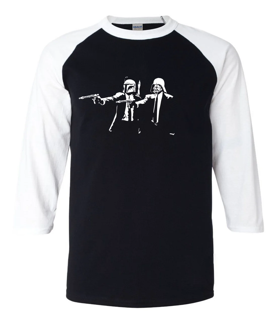 

Banksy Star Wars Pulp Fiction hip hop tshirt 2017 summer new 3/4 sleeve t shirts fashion casual raglan men t-shirt 100% cotton