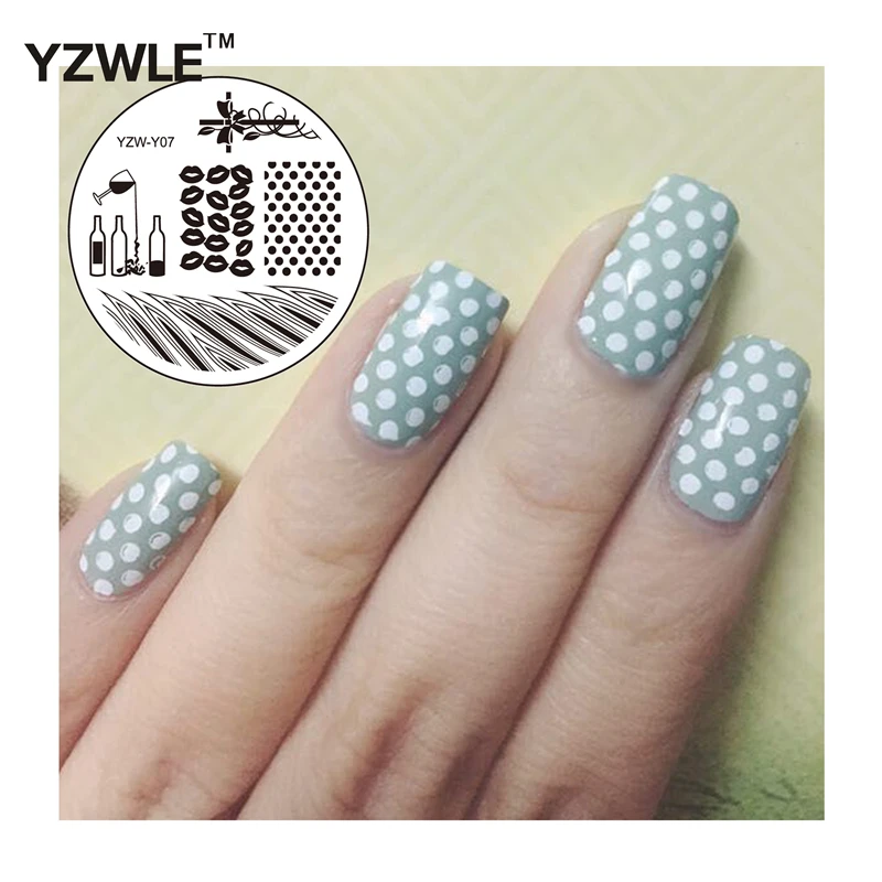 

1 Sheet Fashion 5.5cm Round Nail Art Image Stamp Stamping Plates Manicure Template DIY Polish Stencil Nail Tools