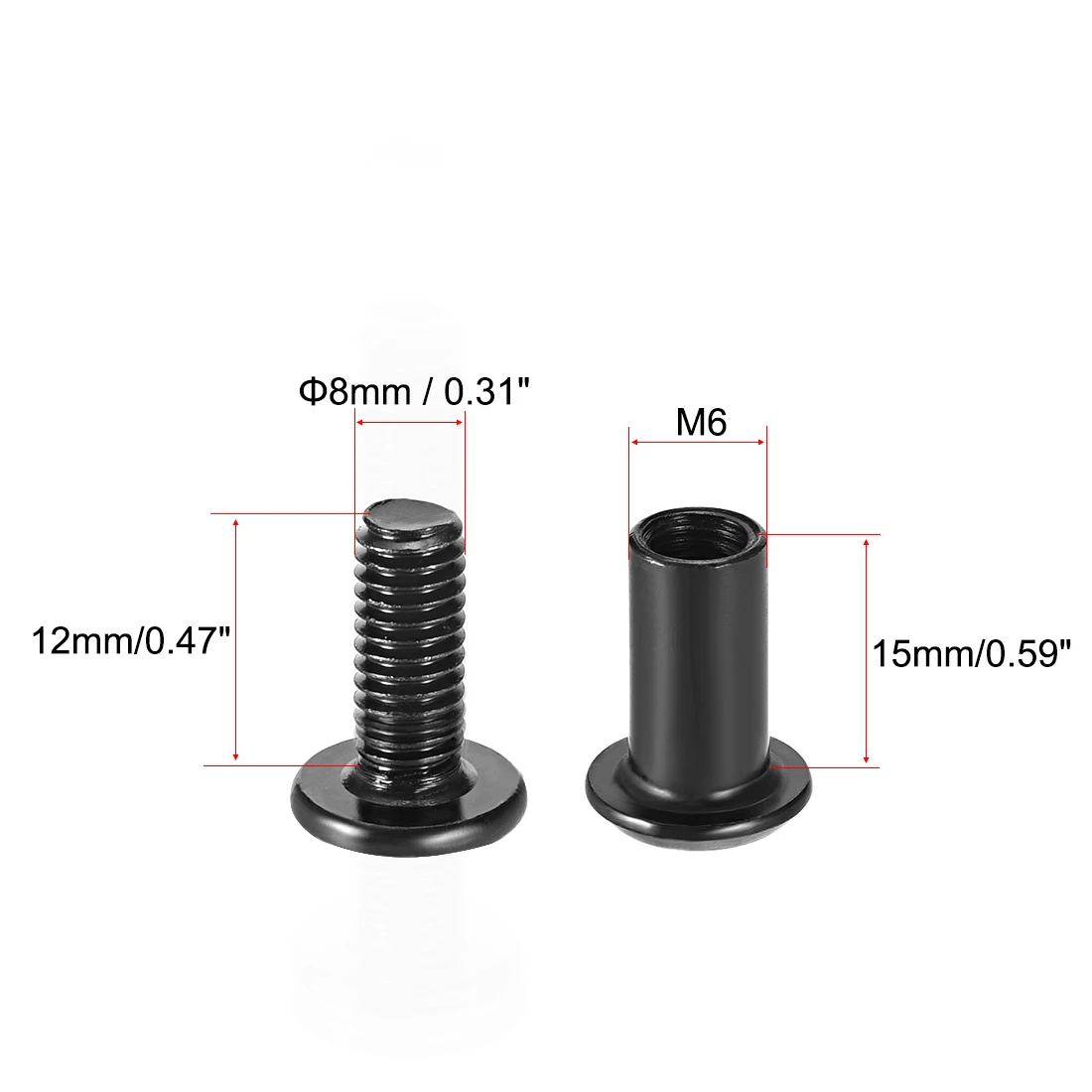uxcell Screw Post Fit for 5/16 Male M6x59mm Belt Buckle Binding Bolts Leather Fastener Carbon Steel 4 Sets 8mm Hole Dia uxcell Screw Post Fit for 5/16 Male M6x59mm Belt Buckle Binding Bolts Leather Fastener Carbon Steel 4 Sets 8mm Hole Dia