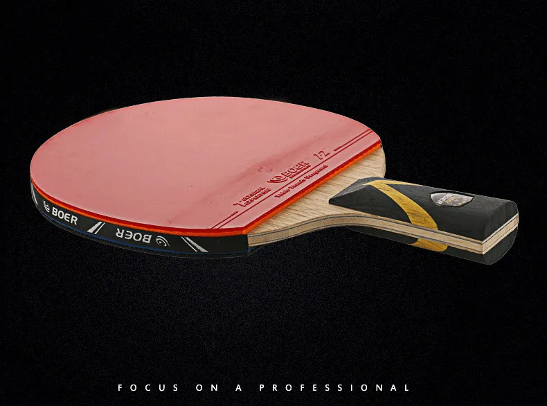 هز اليد تنس طاولة مضرب مزدوجة الوجه بينغ بونغ مجداف للماء حقيبة الحقيبة الأحمر تنس طاولة الخفافيش مع حقيبة