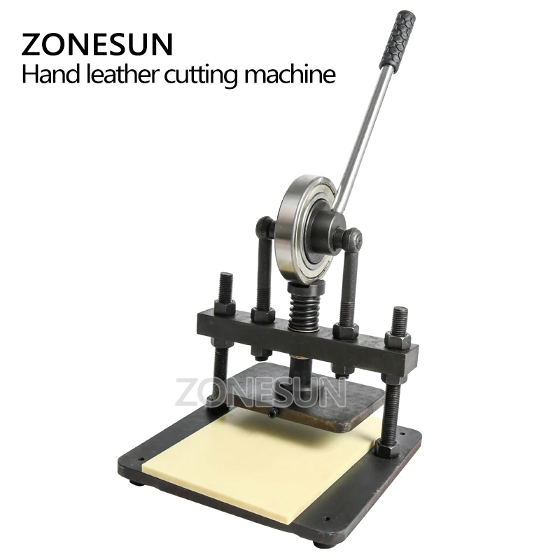 ZONESUN 20x14 см двухколесная ручная машина для резки кожи фотобумага ПВХ/эва листовой