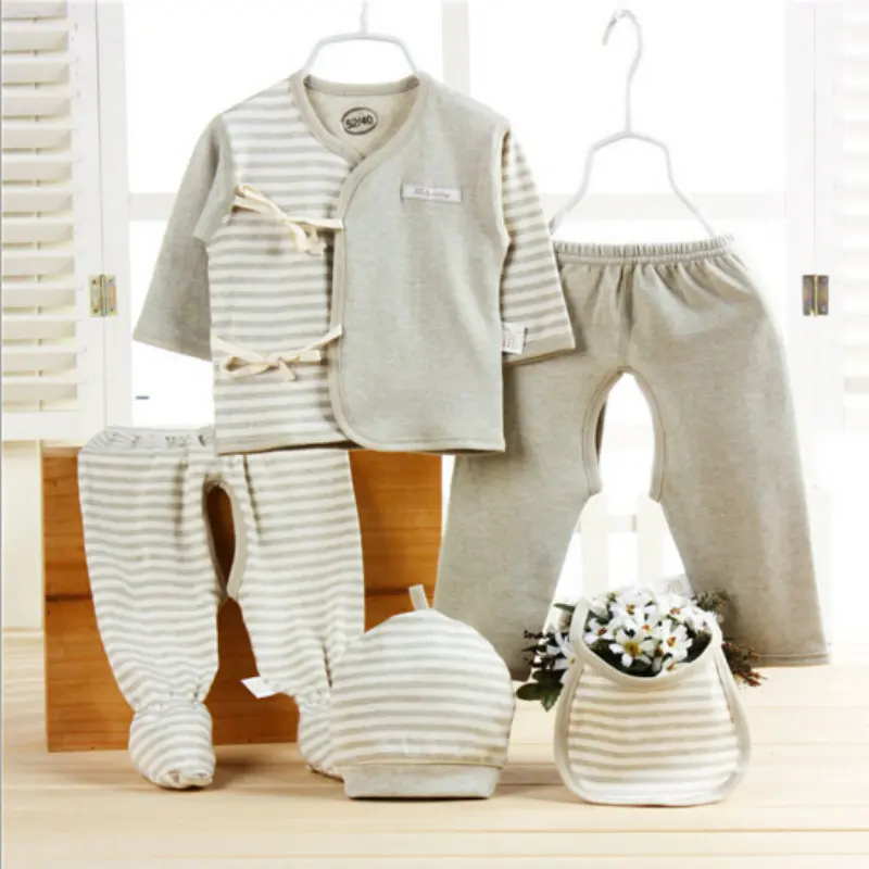 Hot Wholesale 5PCS/set 100 Cotton The newborn baby supplies Newborn