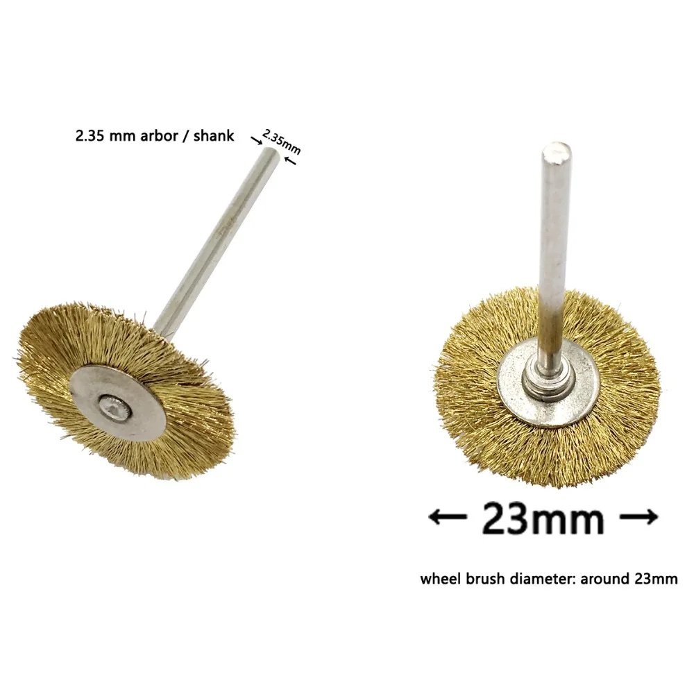 Мини латунная стальная проволока щетка полировка колеса полный комплект для Dremel Die Grinder вращающиеся инструменты