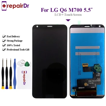 

100% Tested For LG Q6 M700 M700A LCD Display with Touch Screen Digitizer Assembly with frame 5.5'' Replacement For LG Q6 Lcd